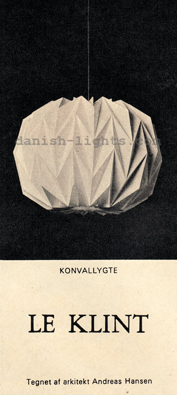 Andreas Hansen for Le Klint: Konvallygte