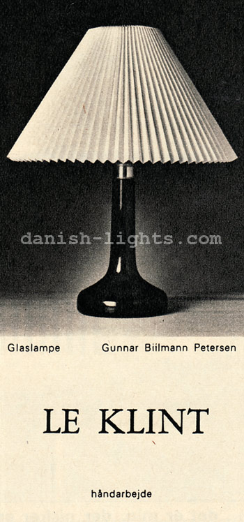 Gunnar Biilmann Petersen for Le Klint: Glaslampe
