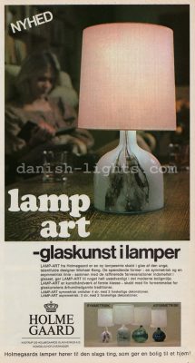 Michael Bang for Holmegaard: Lamp-art