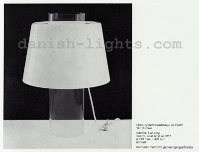 Yki Nummi for Louis Poulsen: Orno cylinder table lamp