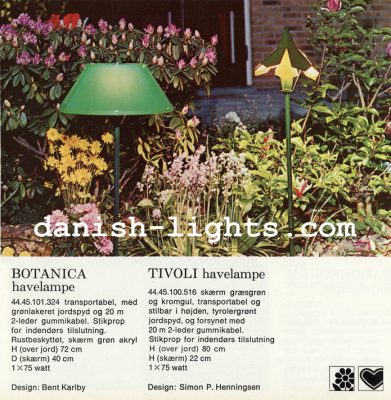 Bent Karlby, Simon P Henningsen for Lyfa: Botanica, Tivoli garden lights